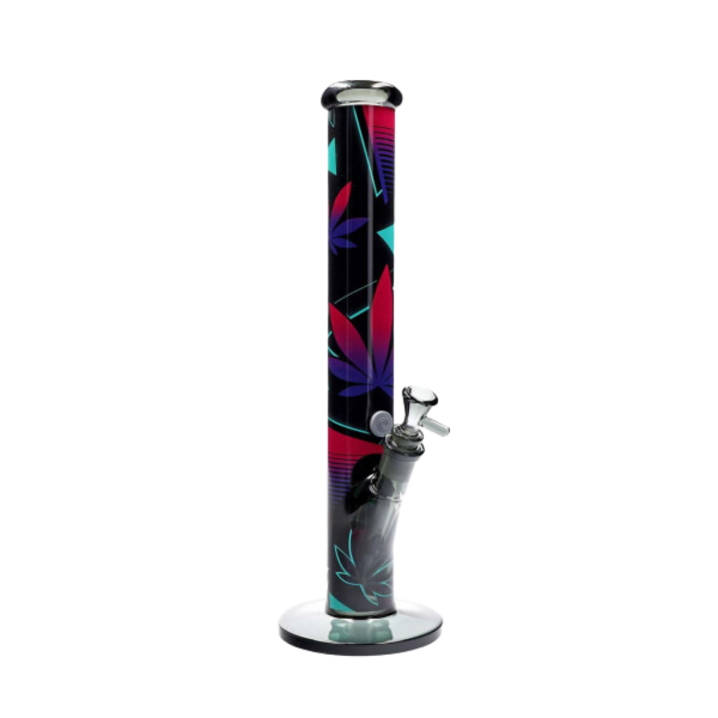 FIRE-FLOW™ X Black Leaf Sort glas Bong