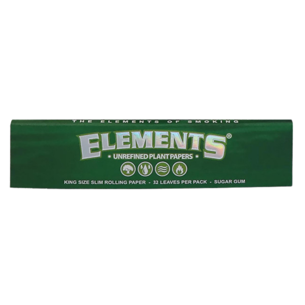 Elements - King size slim Green Ris papir