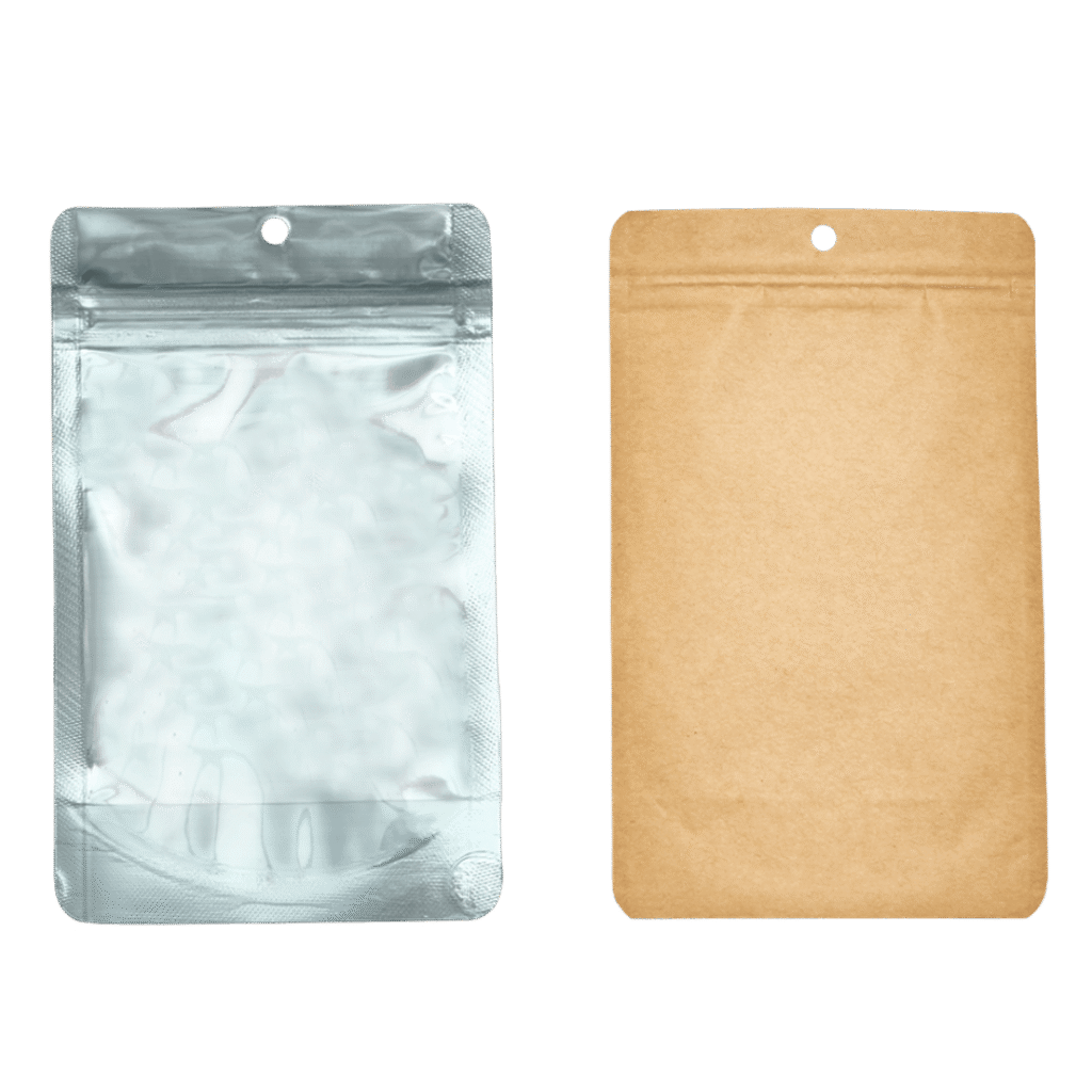 Qnubu Zip Bag Brun -  50stk. Lugt fri