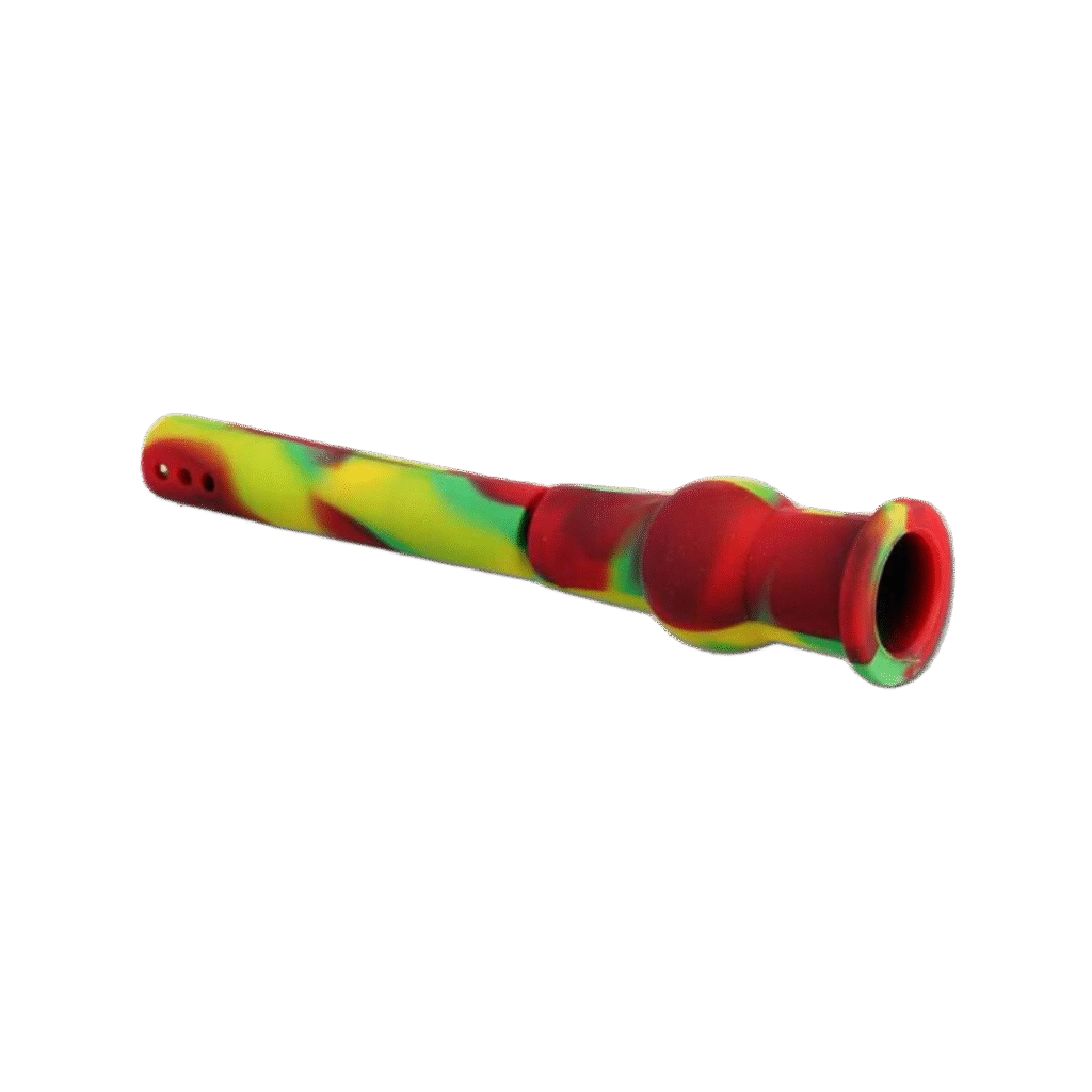 Silicone Chillum rasta - Black Leaf SG19
