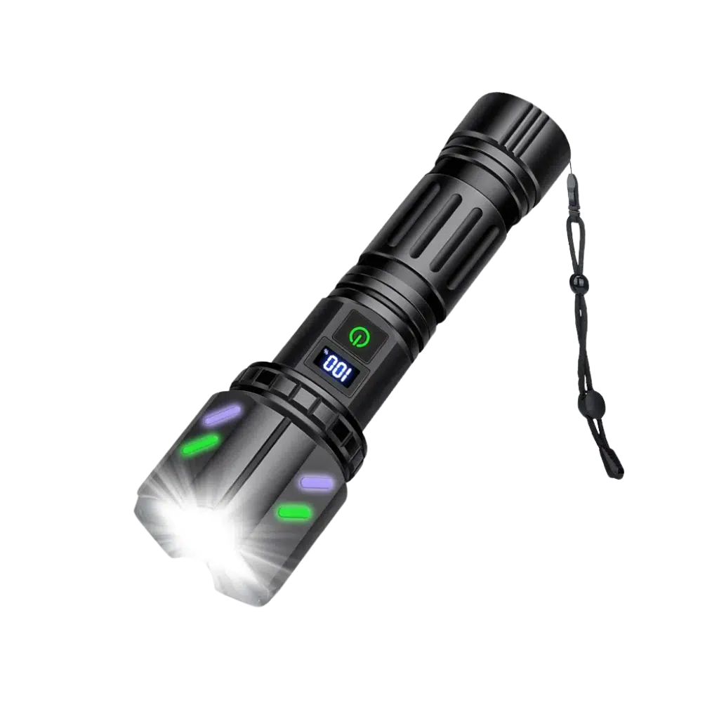 Dual Switch lommelygte 15.000 Lumen + Genopladeligt Batteri