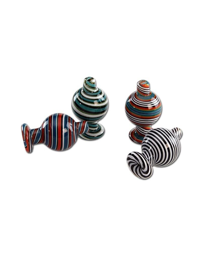 Spiral Carb Cap i Farvet Borosilikatglas – Ø26 mm