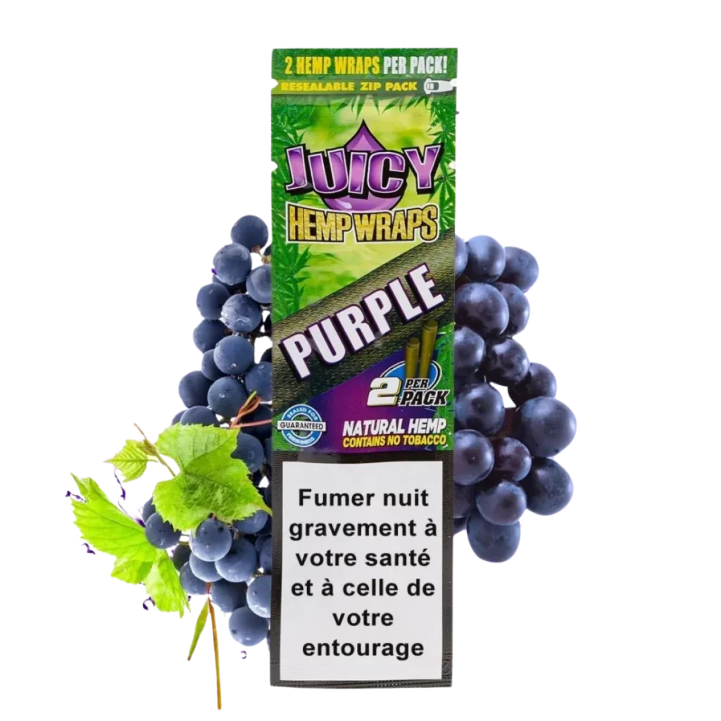 JUICY® Hemp Wraps Purple – Grape, 2 stk.